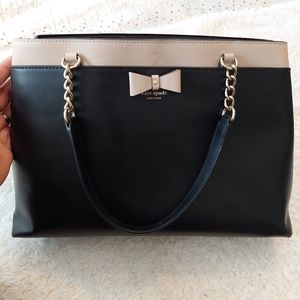 Kate Spade Black and Tan leather handbag with black leather wallet